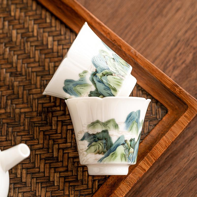 Landscape Kung Fu Ceramic Teacup - Image 4