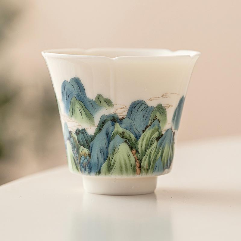 Landscape Kung Fu Ceramic Teacup - Image 2