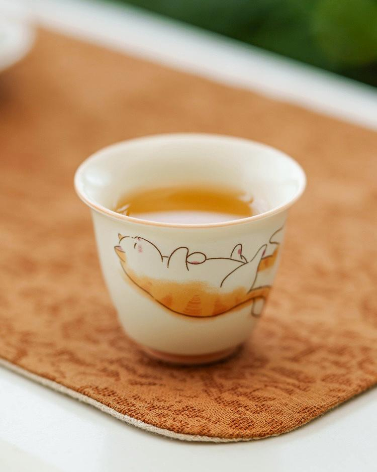 Hand-drawn style cute cat mini teacup - Image 6