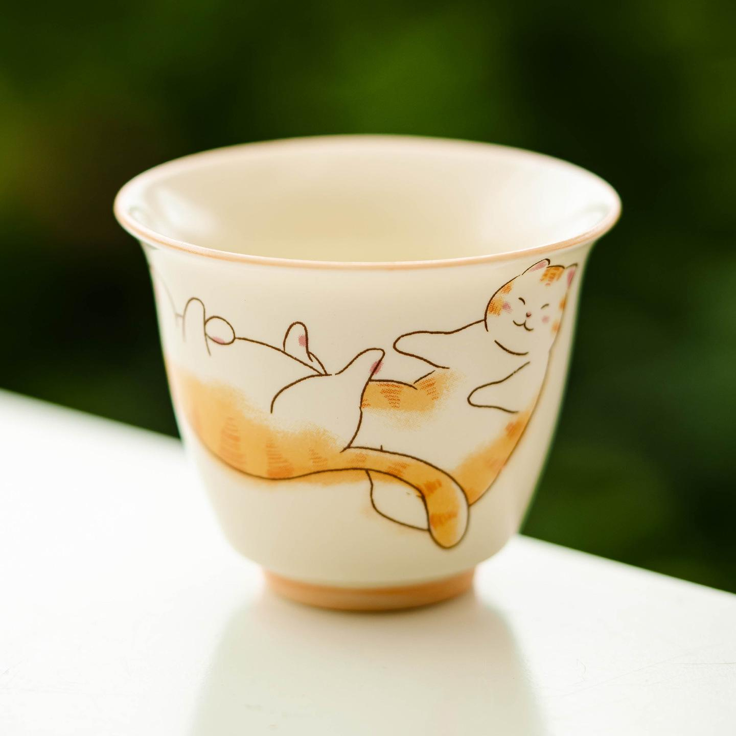 Hand-drawn style cute cat mini teacup - Image 4