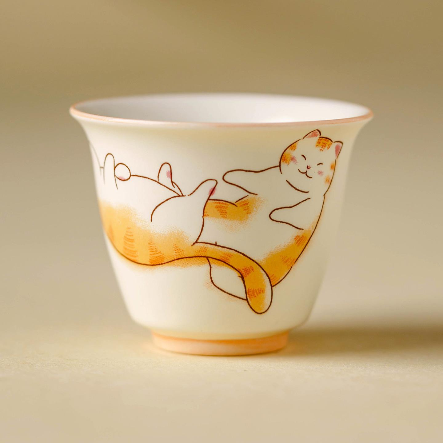 Hand-drawn style cute cat mini teacup - Image 3