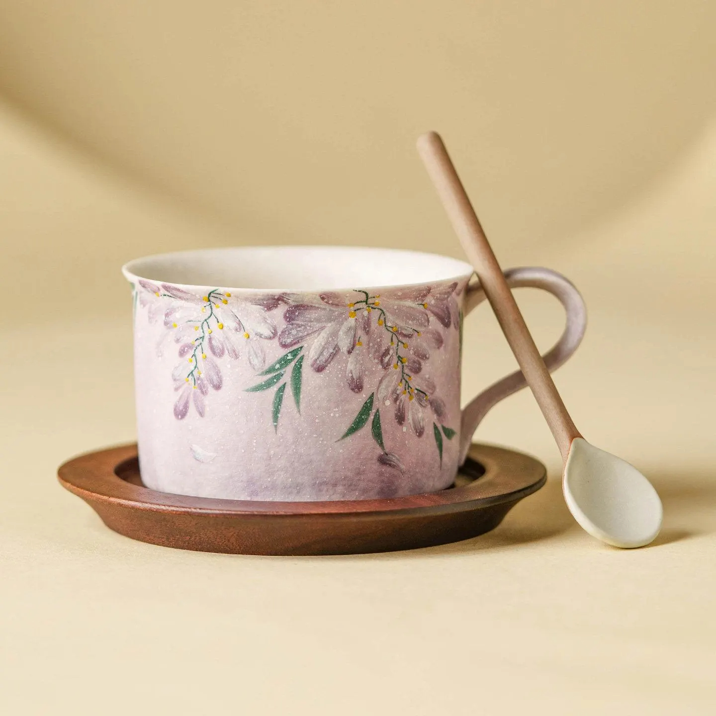 Lavender Wisteria Tea Cup and Saucer Set - Image 2