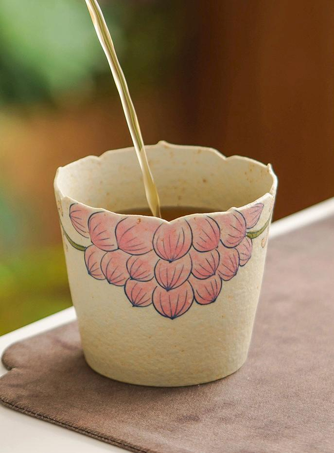 Blush Grape Blossom Ceramic Tea Cup - Image 3
