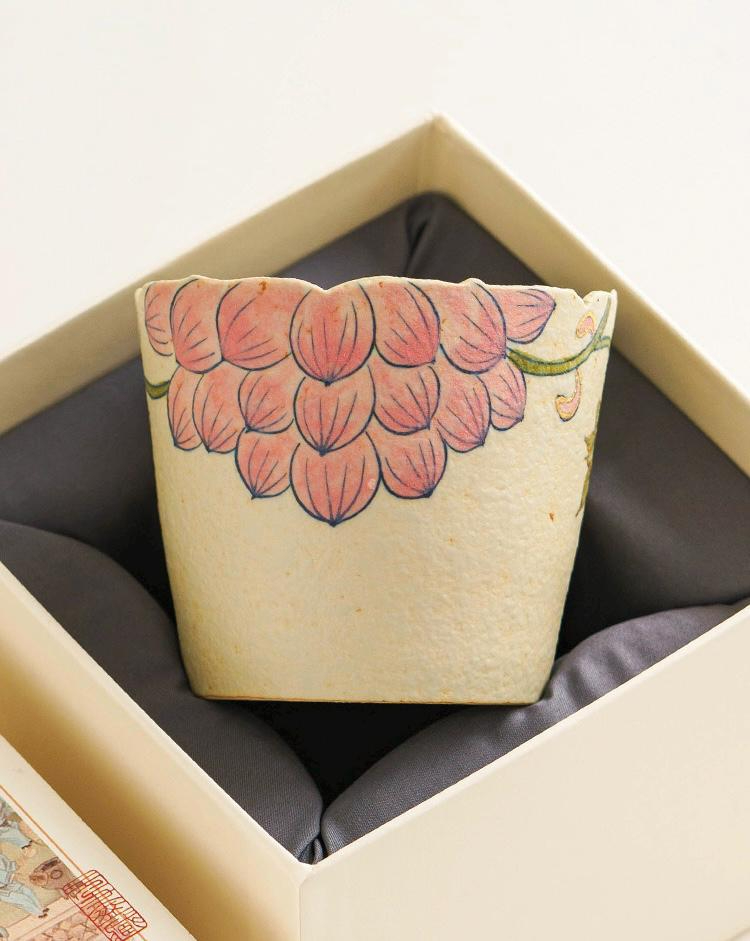 Blush Grape Blossom Ceramic Tea Cup - Image 2