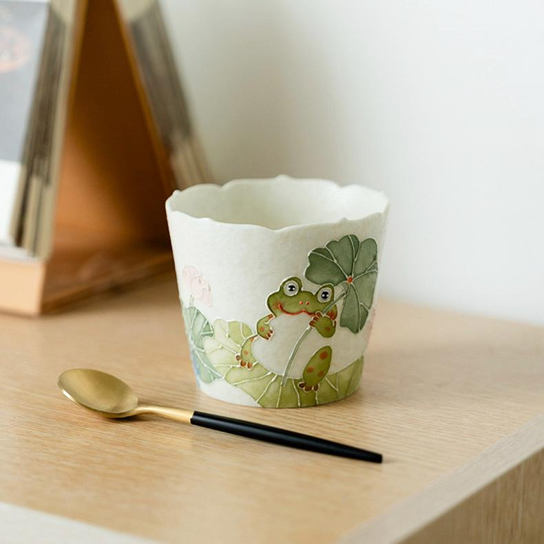 Lotus Frog Ceramic Teacup - Image 6
