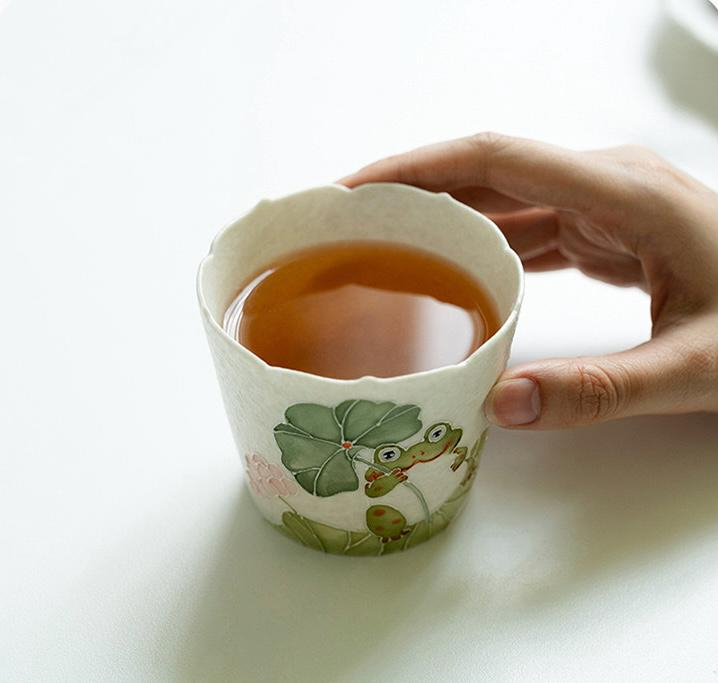 Lotus Frog Ceramic Teacup - Image 5