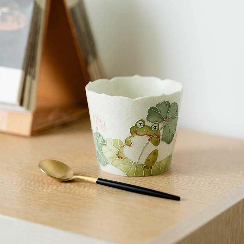 Lotus Frog Ceramic Teacup - Image 4