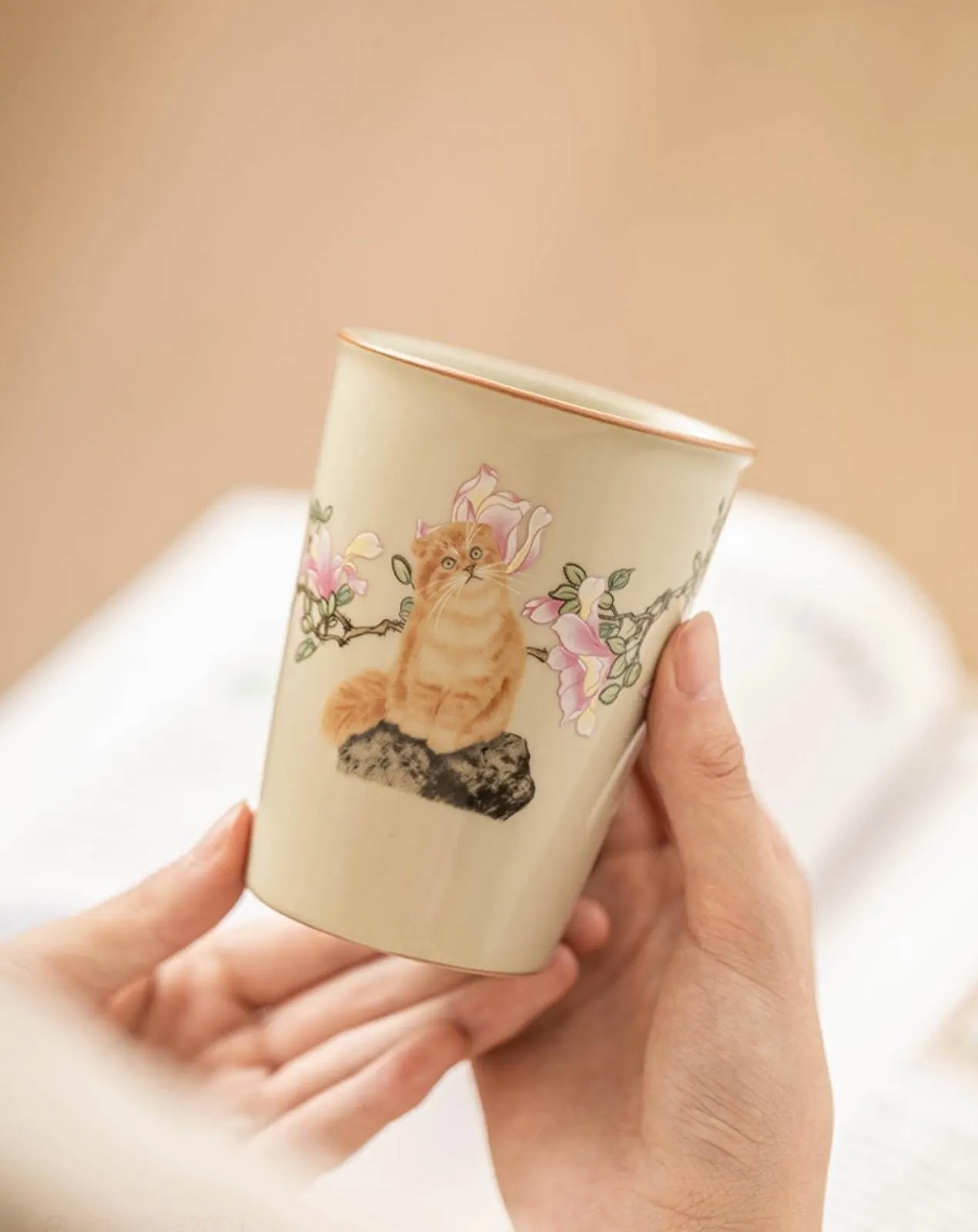 Vintage Chrysanthemum Mini Tea Cup - Image 3