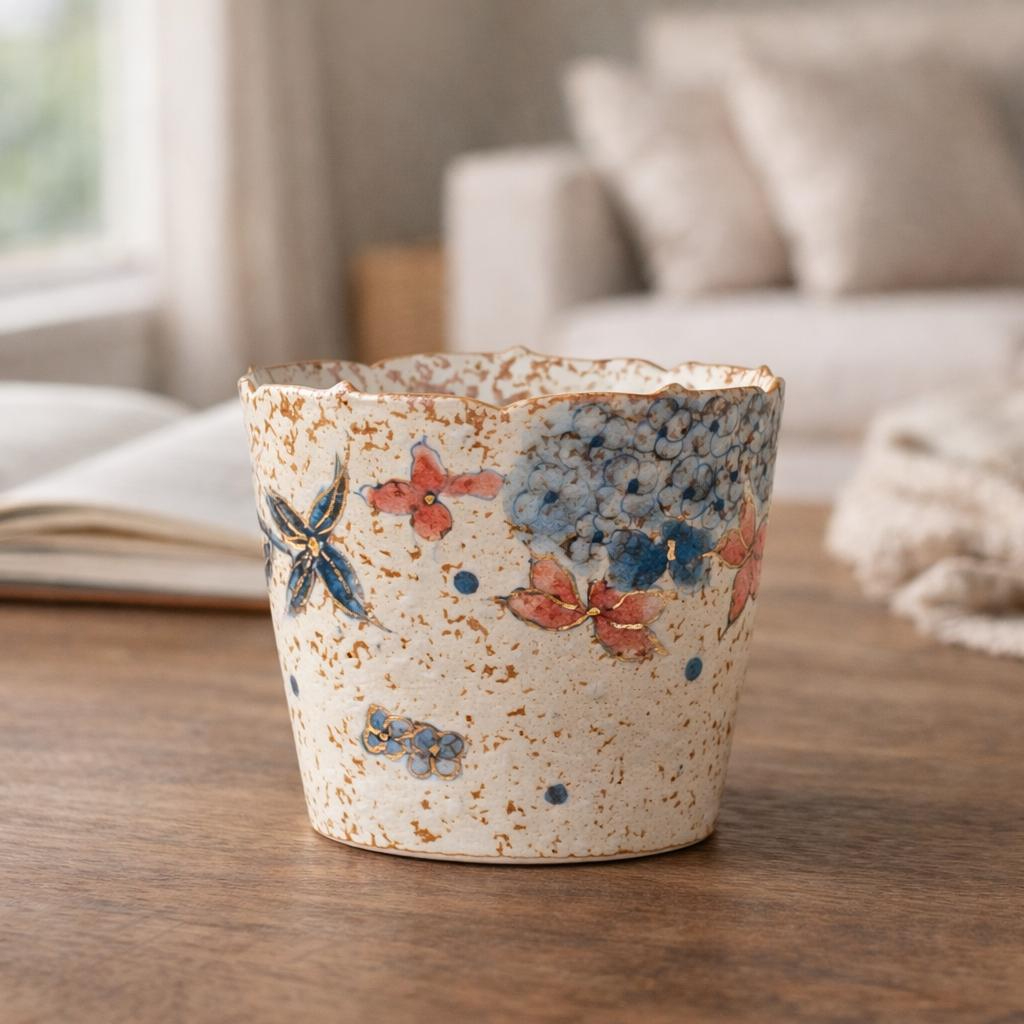 Maple Blossom Speckled Ceramic Coffee Cup - Image 4