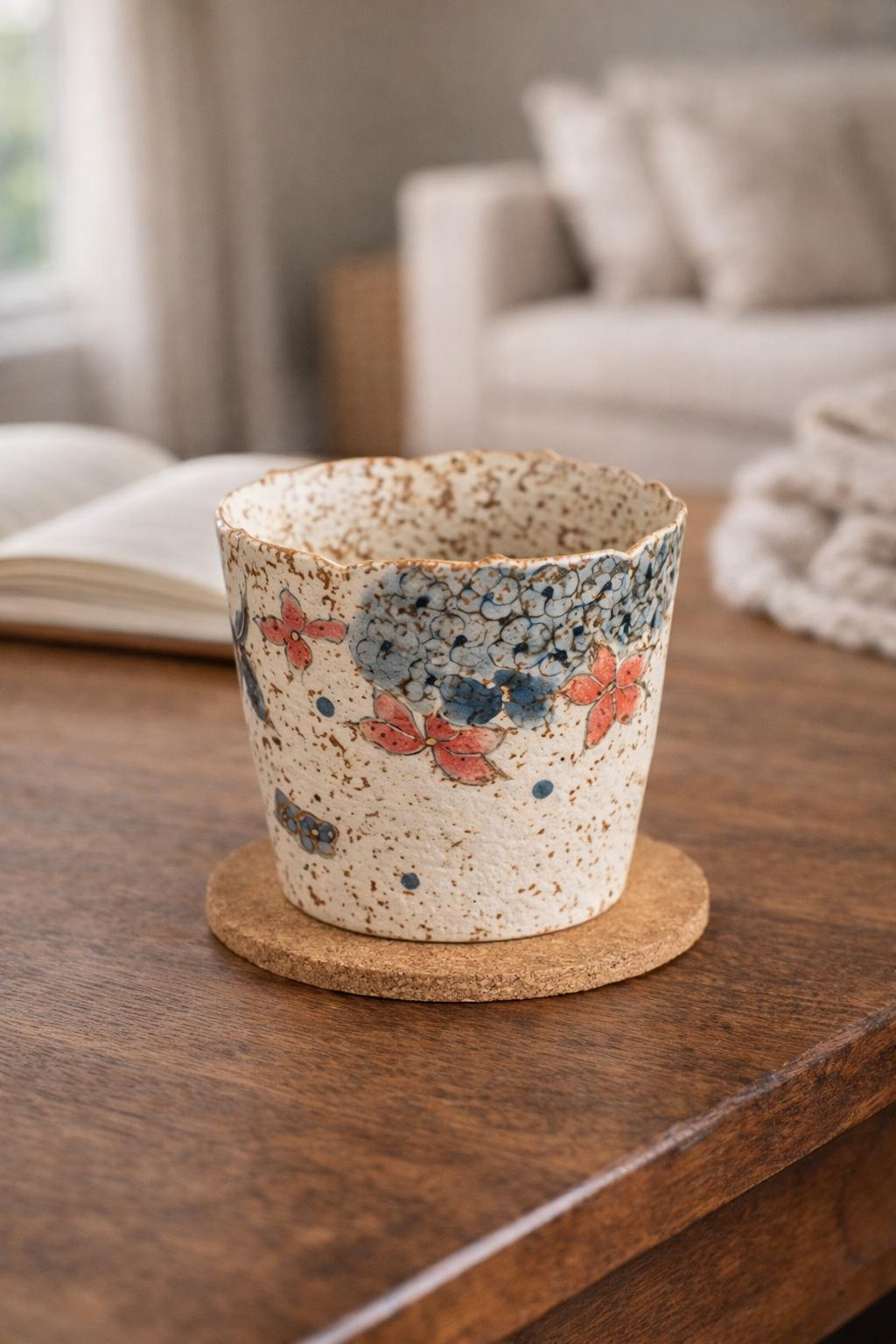 Maple Blossom Speckled Ceramic Coffee Cup - Image 5