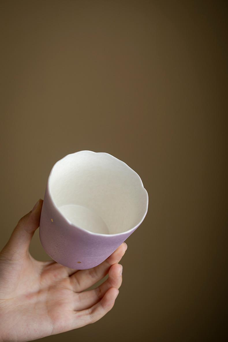 Lavender Petal Rim Tea Cup - Image 4