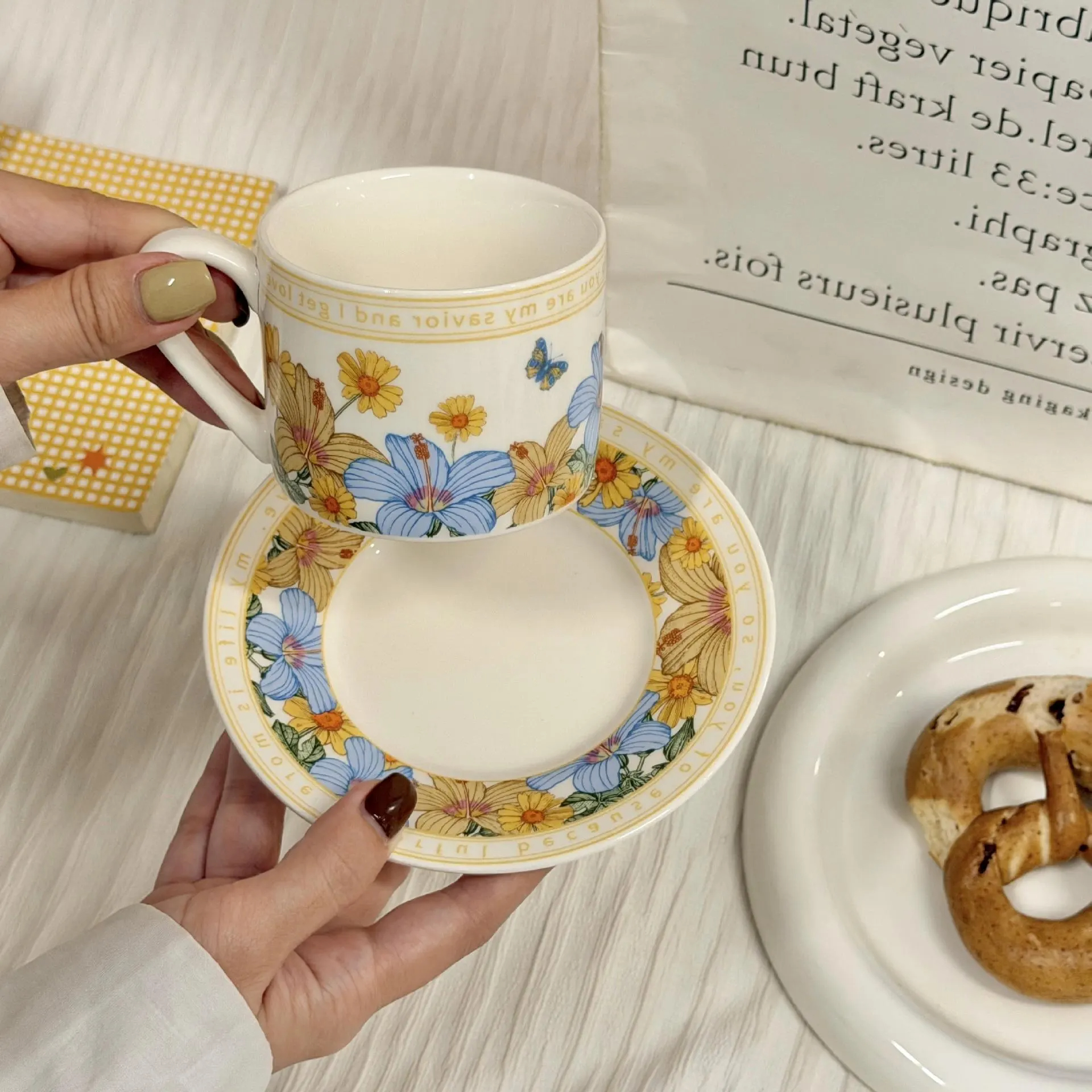 Vintage Floral Teacup and Saucer Set - Image 4