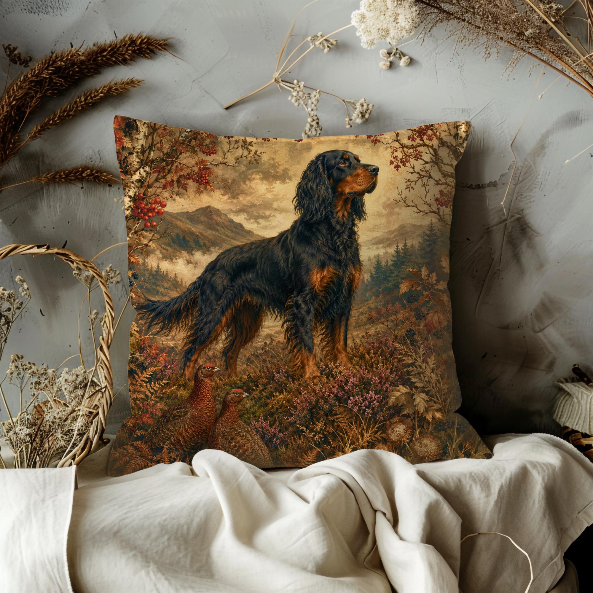 Gordon Setter Hunting Dog Pillow Cover - Image 2