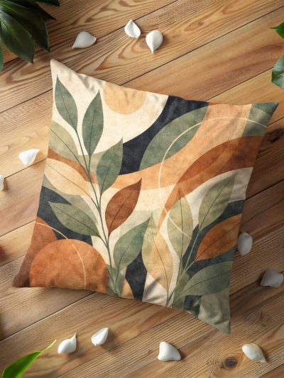 Mid-Century Abstract Botanical Pillow Cover